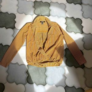 Never worn, new, striped, thin, long sleeve, blouse